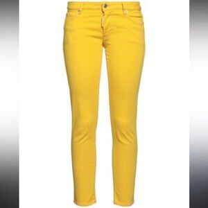 Abercrombie & Fitch Low Waisted Yellow Skinny Jeans